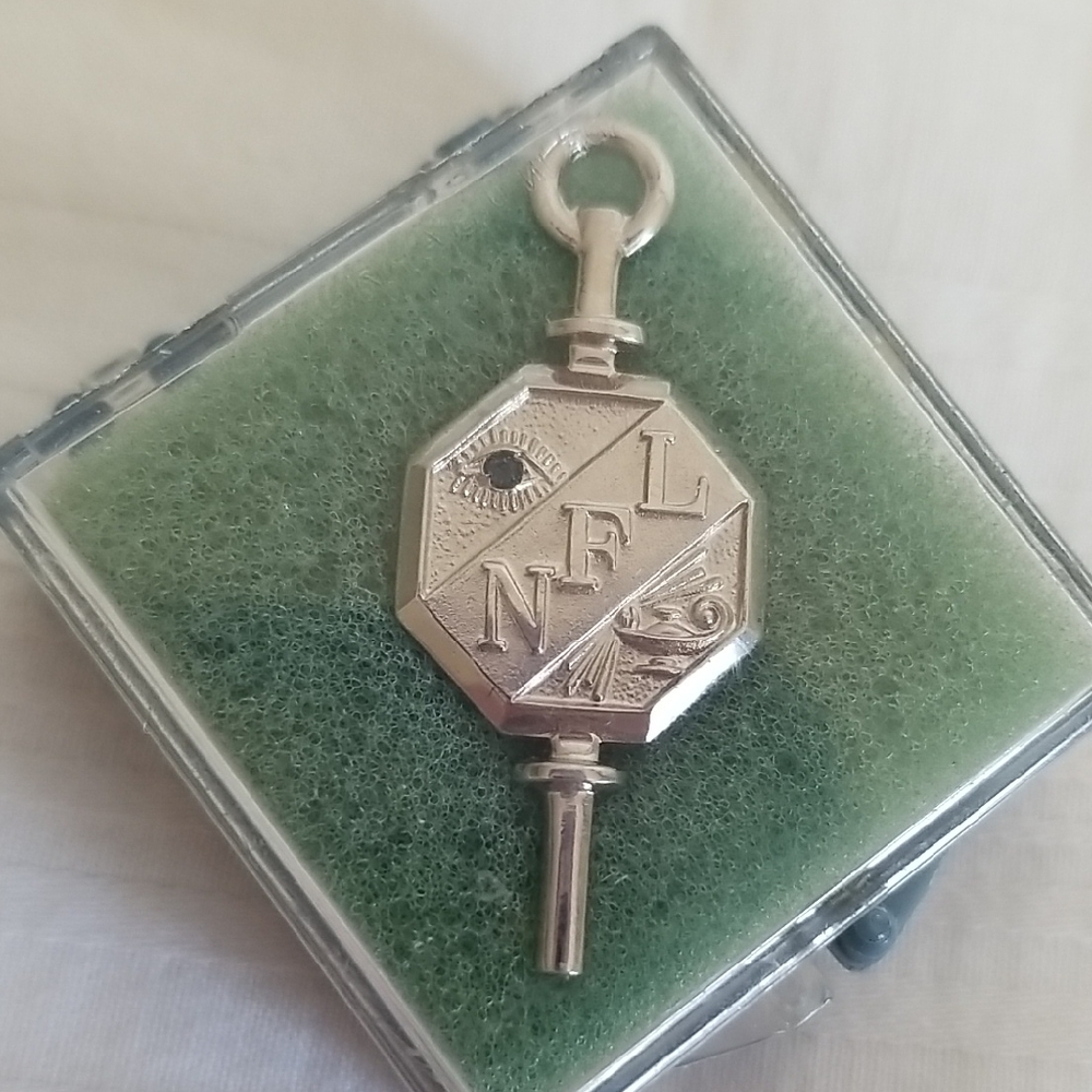 Vintage NFL Fob Key Seeing Eye Lapel Pin